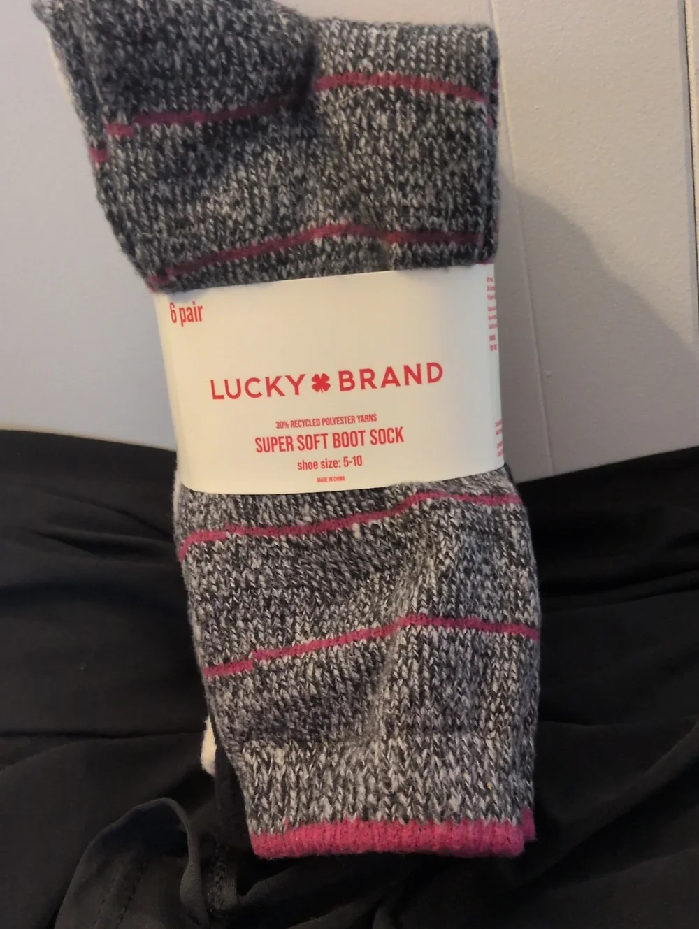 Lucky Brand 6 Pairs Of Boot Socks